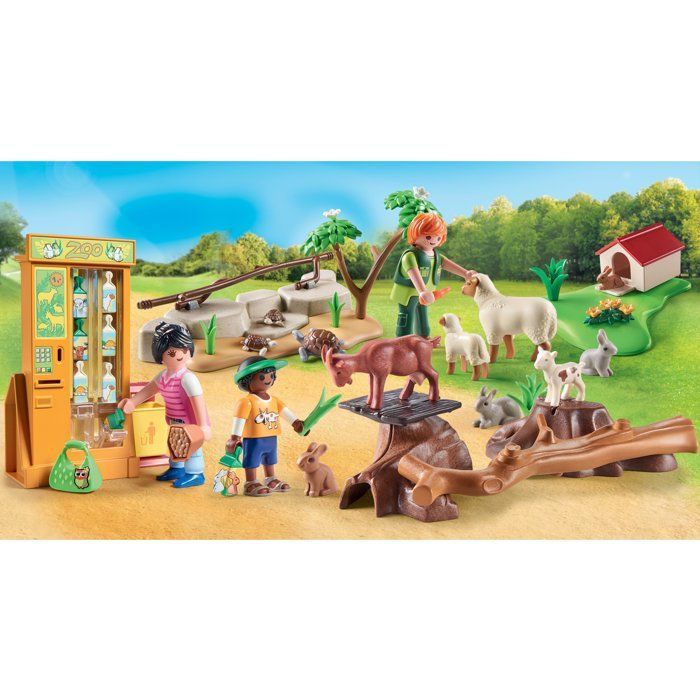 PLAYMOBIL 72007 Discovering Animals on the Farm, The Zoo, 63 pieces, Ages 4+