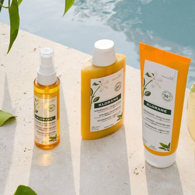 Klorane Tamanu & Monoi Nutri-Repair Sun Shampoo, aurinkosuojashampoo auringolle altistuneille hiuksille, 200 ml