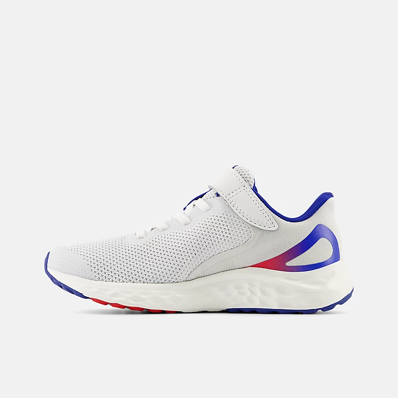 Dziecięce buty piankowe Arishi v4 Bungee Lace med górnym paskiem – szary fra motywem Team Royal og Team Red