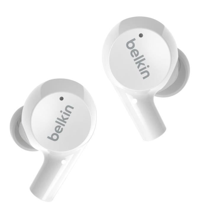 Belkin SoundForm Rise écouteurs True Wireless TWS - 7h autonomie, IPX5, portée 10 m - Blanc