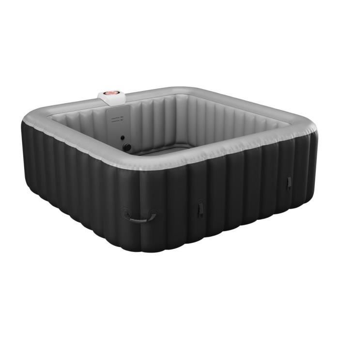Spa inflable cuadrado para 6 personas - OFERTA ÚNICA - B-COSY II - 140 chorros de aire - PVC negro