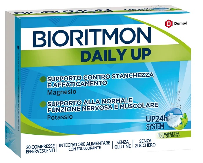 DOMPÉ Bioritmon Daily Up sans sucre 20 comprimés effervescents Soutien contre la fatigue et l'épuisement