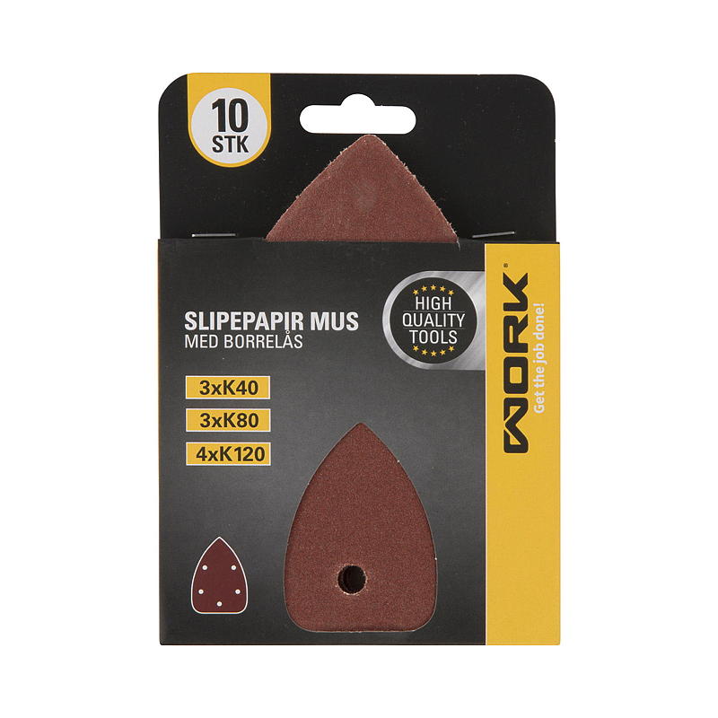Arbetspapper 10 st., 140x80 mm, mus, Arbete