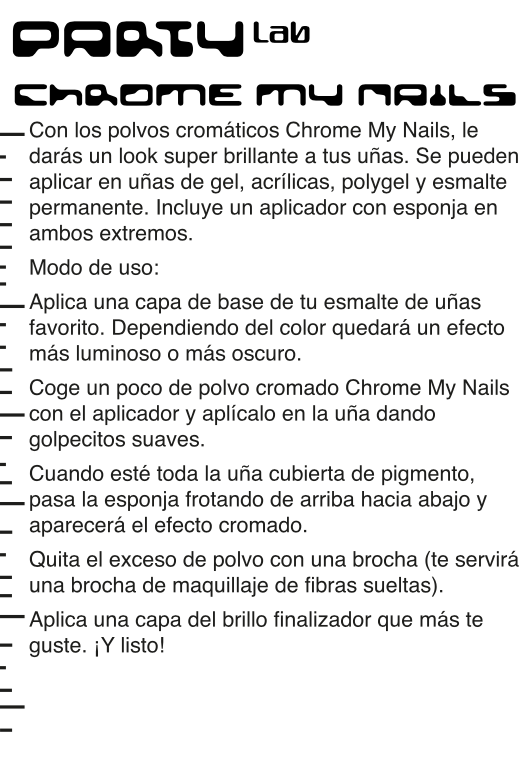 „Party Lab Chrome My Nails“ glazūruotas efektas Nagų dekoravimas ir nagų dailė