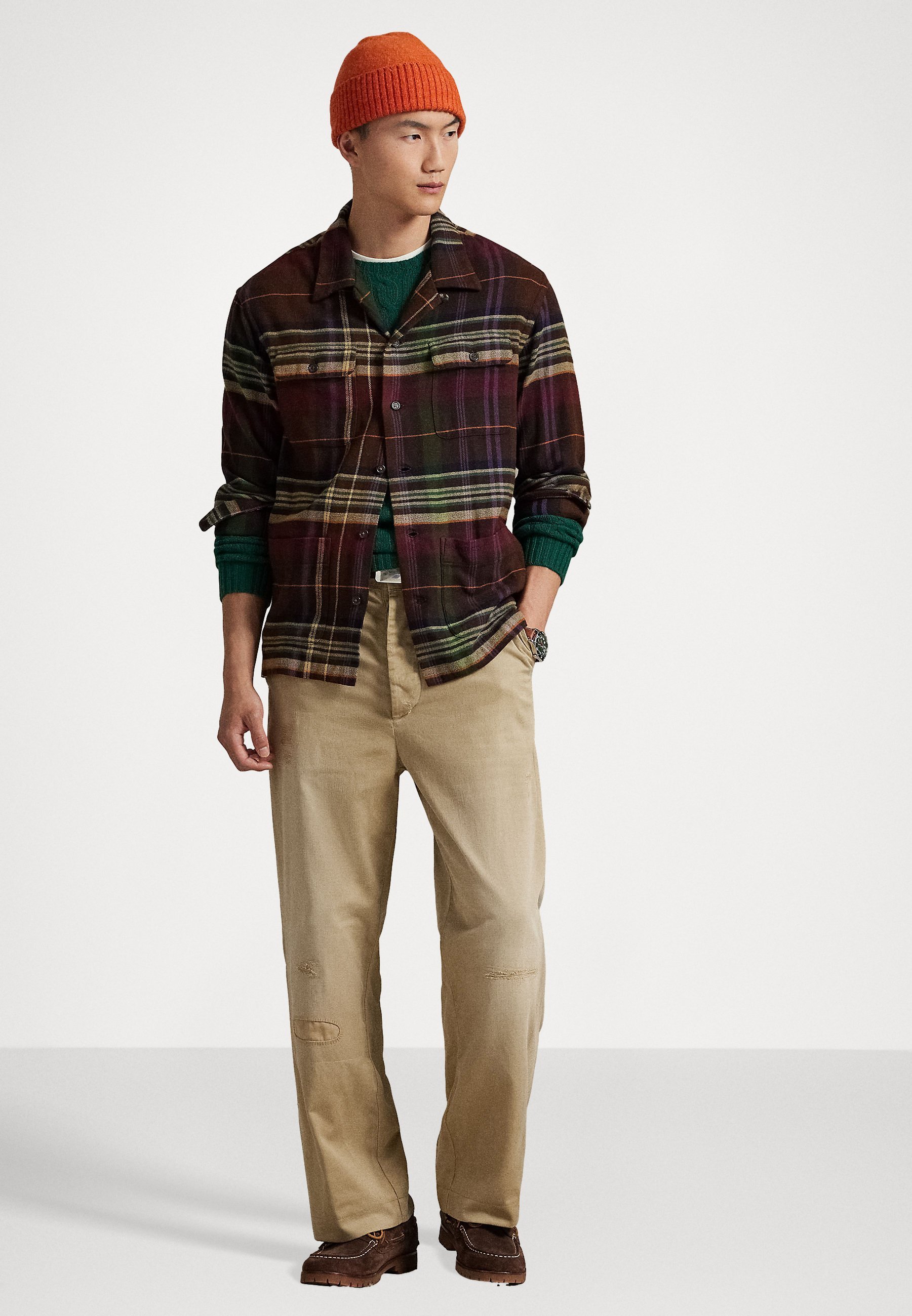 Polo Ralph Lauren geruite geborstelde flanellen overshirt - Shirt - bruin/groen/multicolor