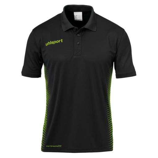 Polo Score Noir/Vert Fluor Uhlsport