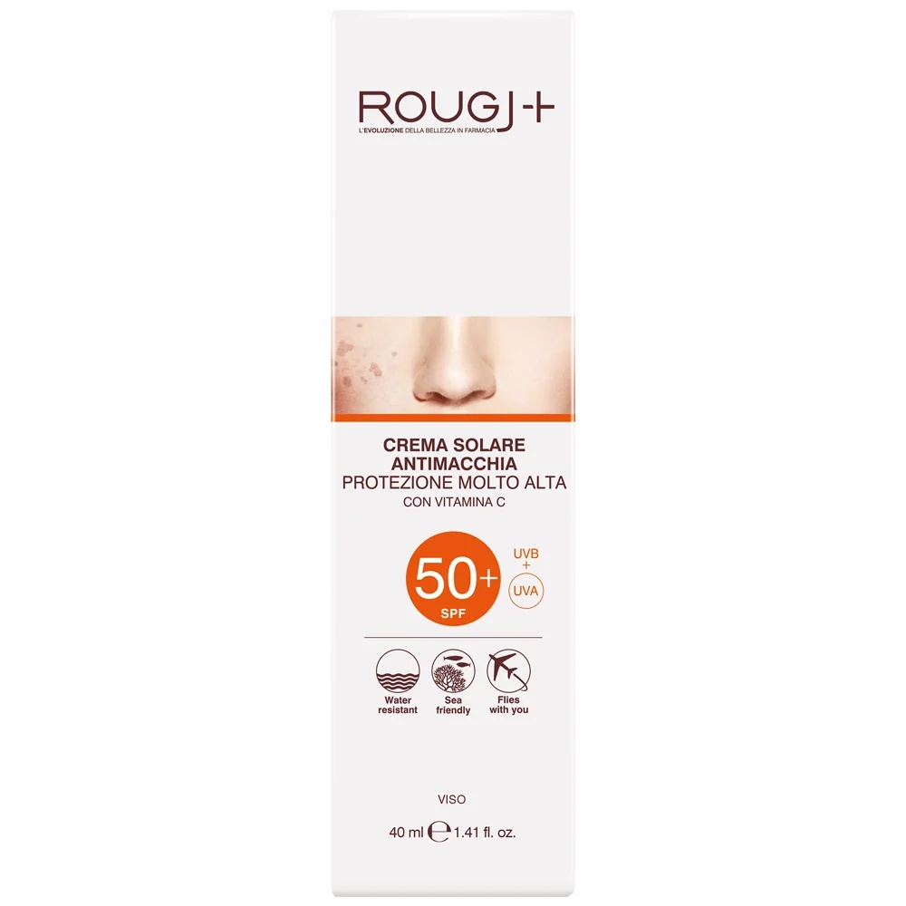 ROUGJ Rougj Solar SPF 50+ Schützende Gesichtscreme gegen Hautunreinheiten mit Vitamin C 40 ml Sonnenschutzmittel