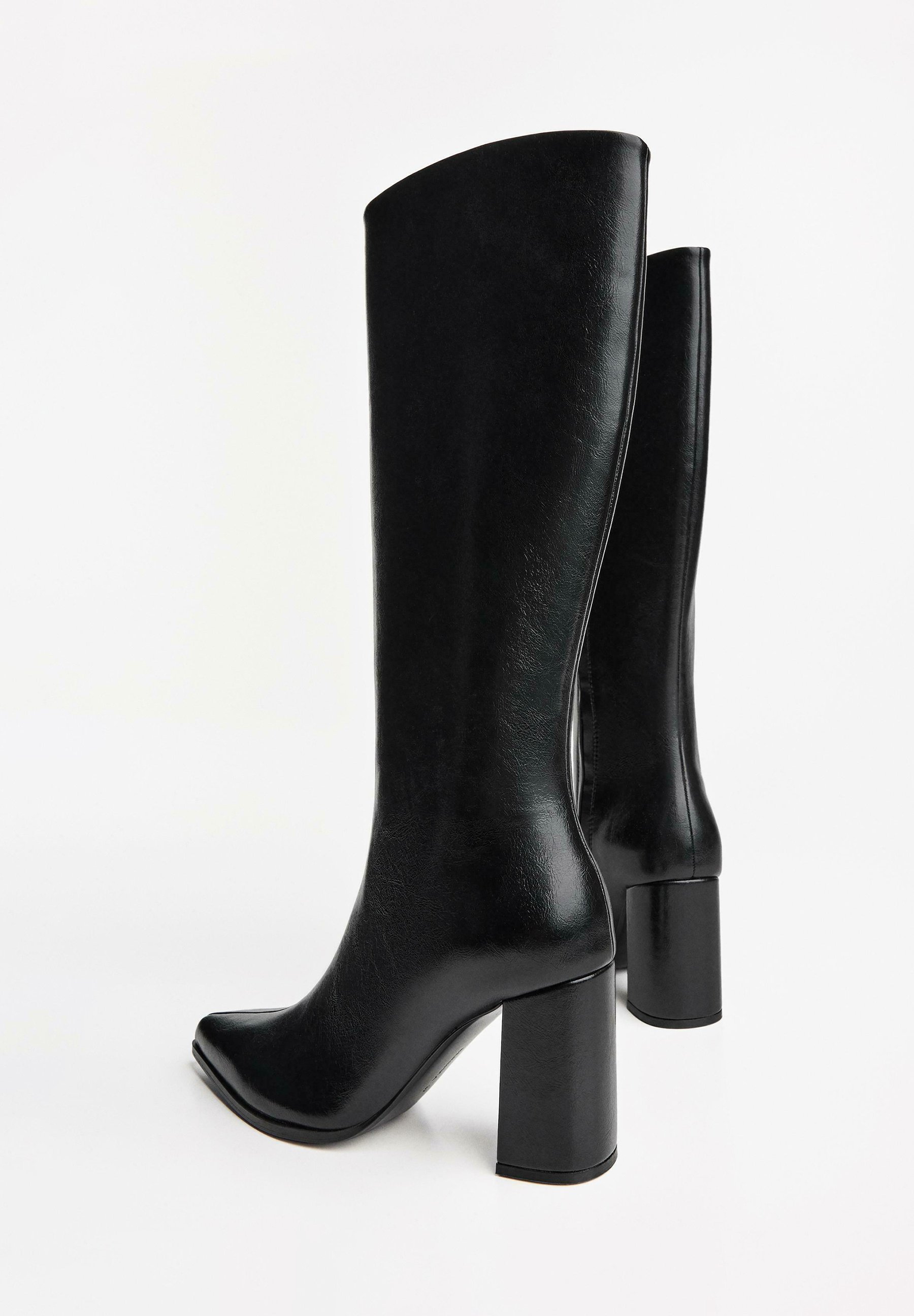 Bershka Stiefeletten mit hohem Absatz – schwarz