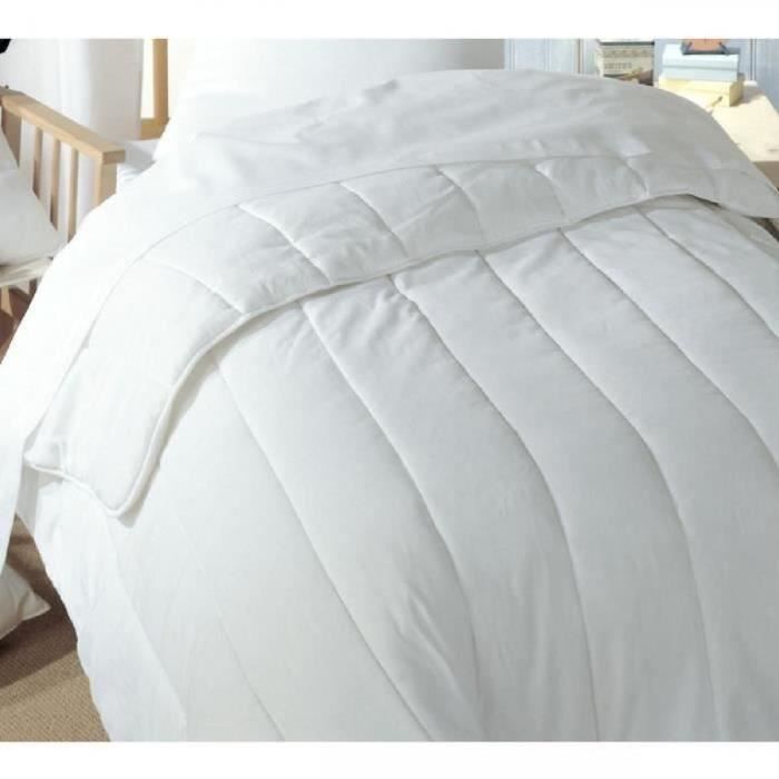 Edredón blanco de 140 x 200 cm + 1 almohada de 60 x 60 cm (individual) 450 gr/m² 