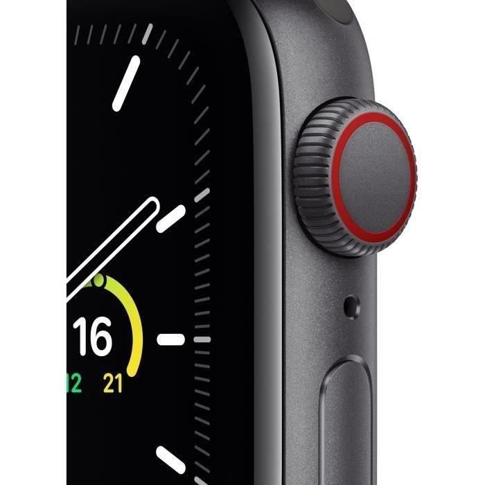 Apple Watch SE GPS + Cellular – 40 mm Gehäuse aus Space Grau Aluminium – Schwarzes Armband (2020) – Generalüberholt – Sehr guter Zustand