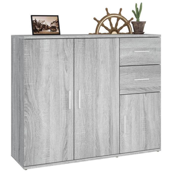 vidaXL Sonoma Grey Buffet 91x29,5x75 cm Samengesteld hout 823275