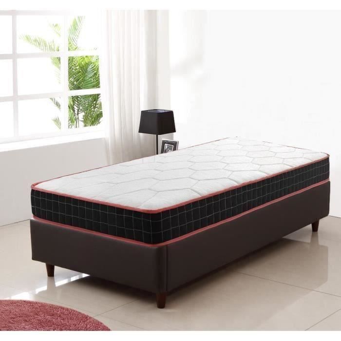 Colchón de espuma de 90x190 cm - Espuma viscoelástica de lujo - Firmeza y confort - 18 cm de grosor - IZTOSS