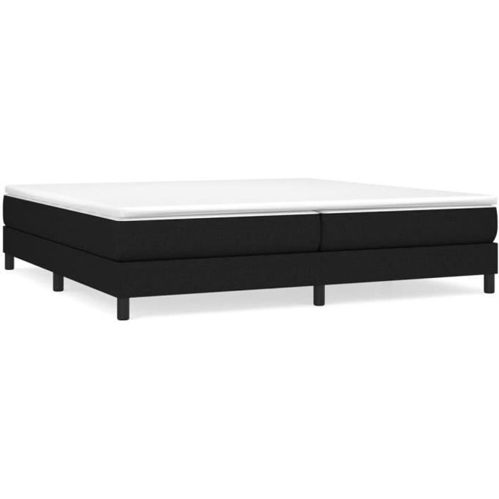 Base de cama de muelles negra - SALUTUYA - BD48422 - 200x200 cm - Tela