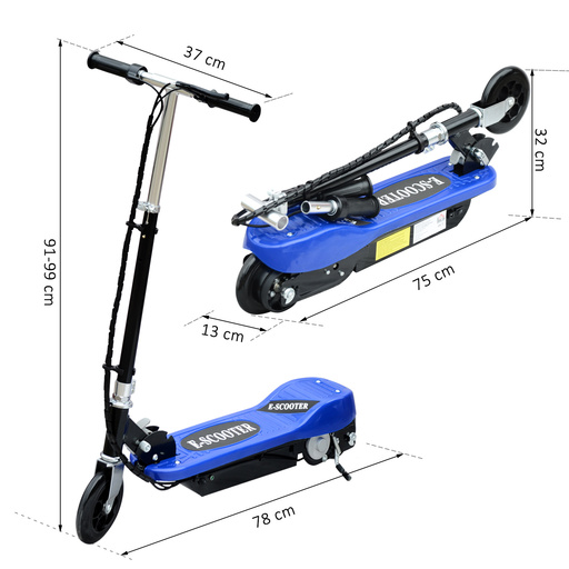 Patinete Eléctrico Homcom Plegable