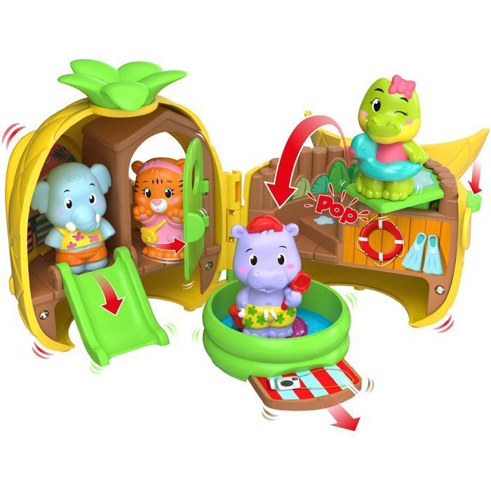 Klorofil Toy - Sophie la Giraffa - Piscina gonfiabile Pineapple Splash Pocket - Scivolo - Accessori