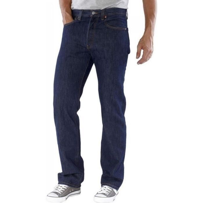 Pantalones vaqueros Levi's 501 de pierna recta para hombre, color azul oscuro, modelo 0115