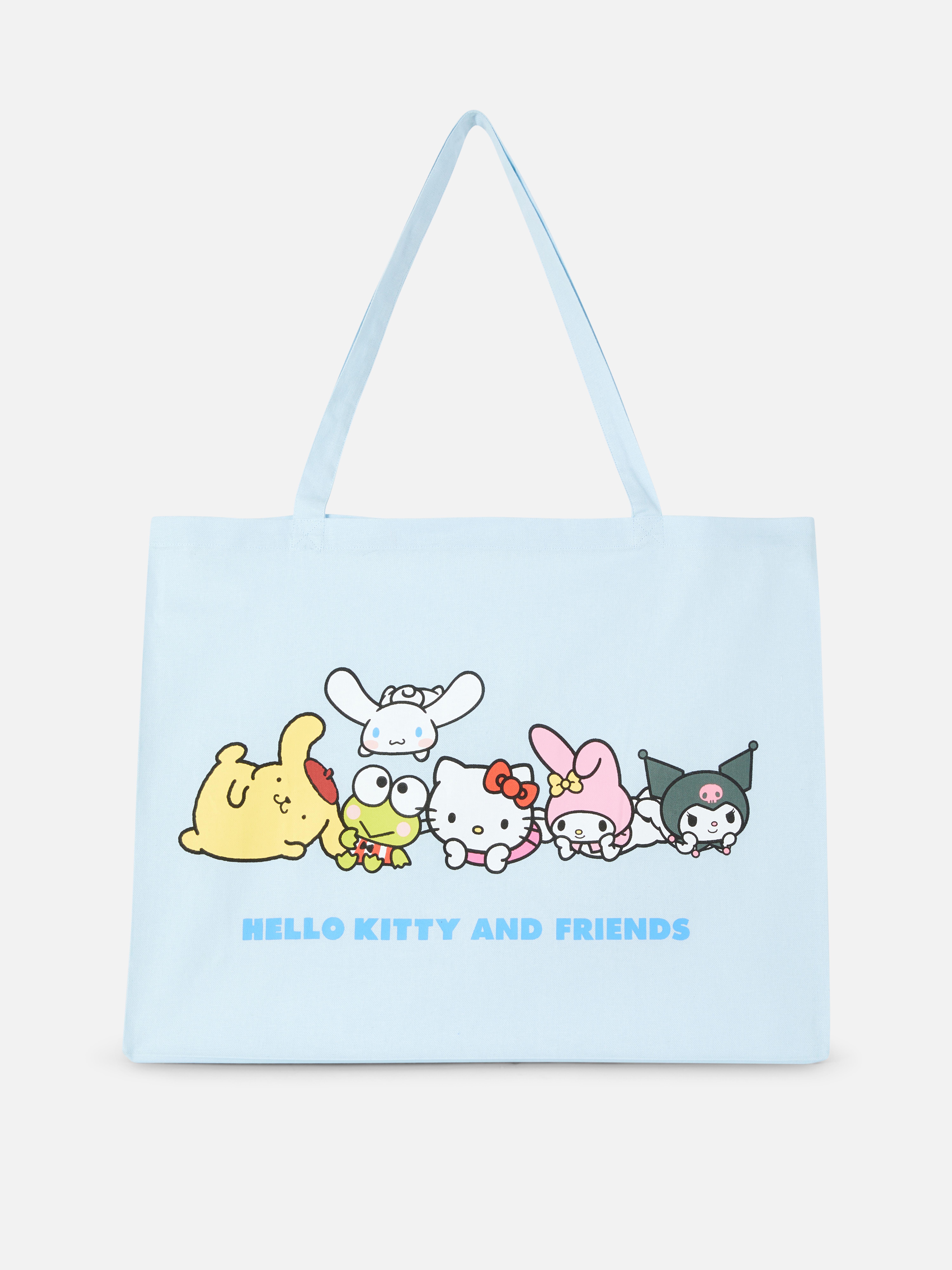 Πολύ μεγάλη τσάντα tote Hello Kitty and Friends. Μια τσάντα tote από καμβά με λουράκια ώμου και χαρακτήρες Sanrio.