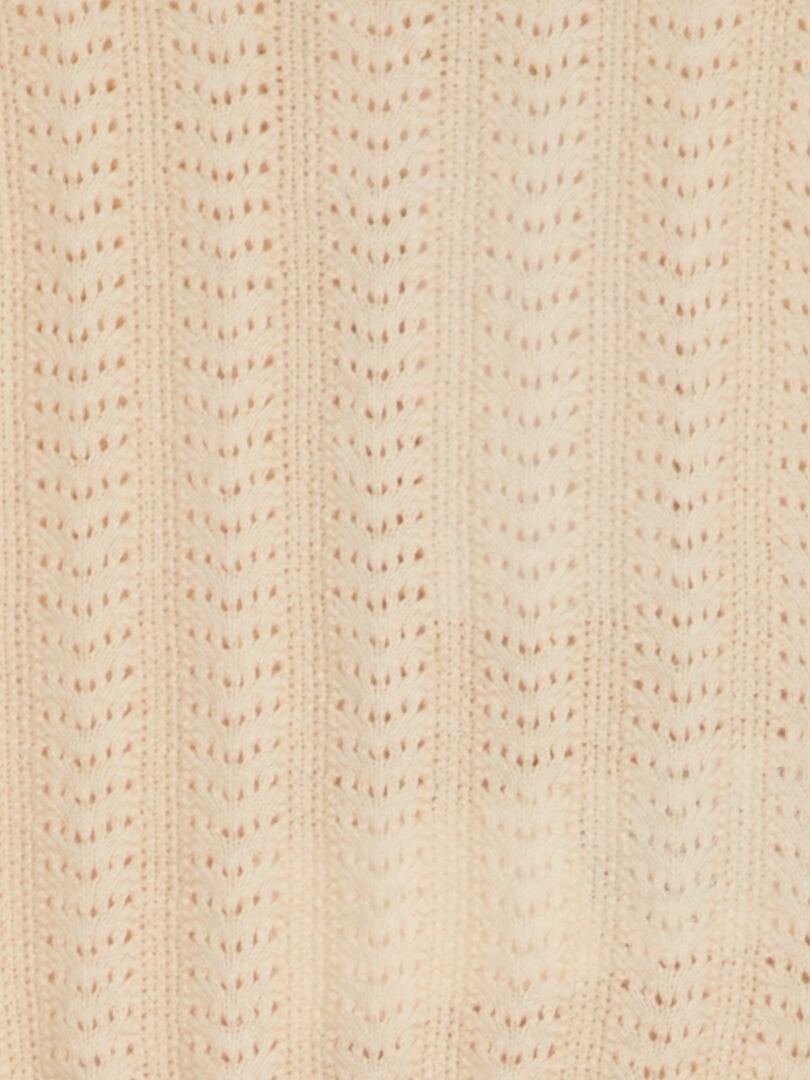 Jersey perforado de manga corta - BLANCO