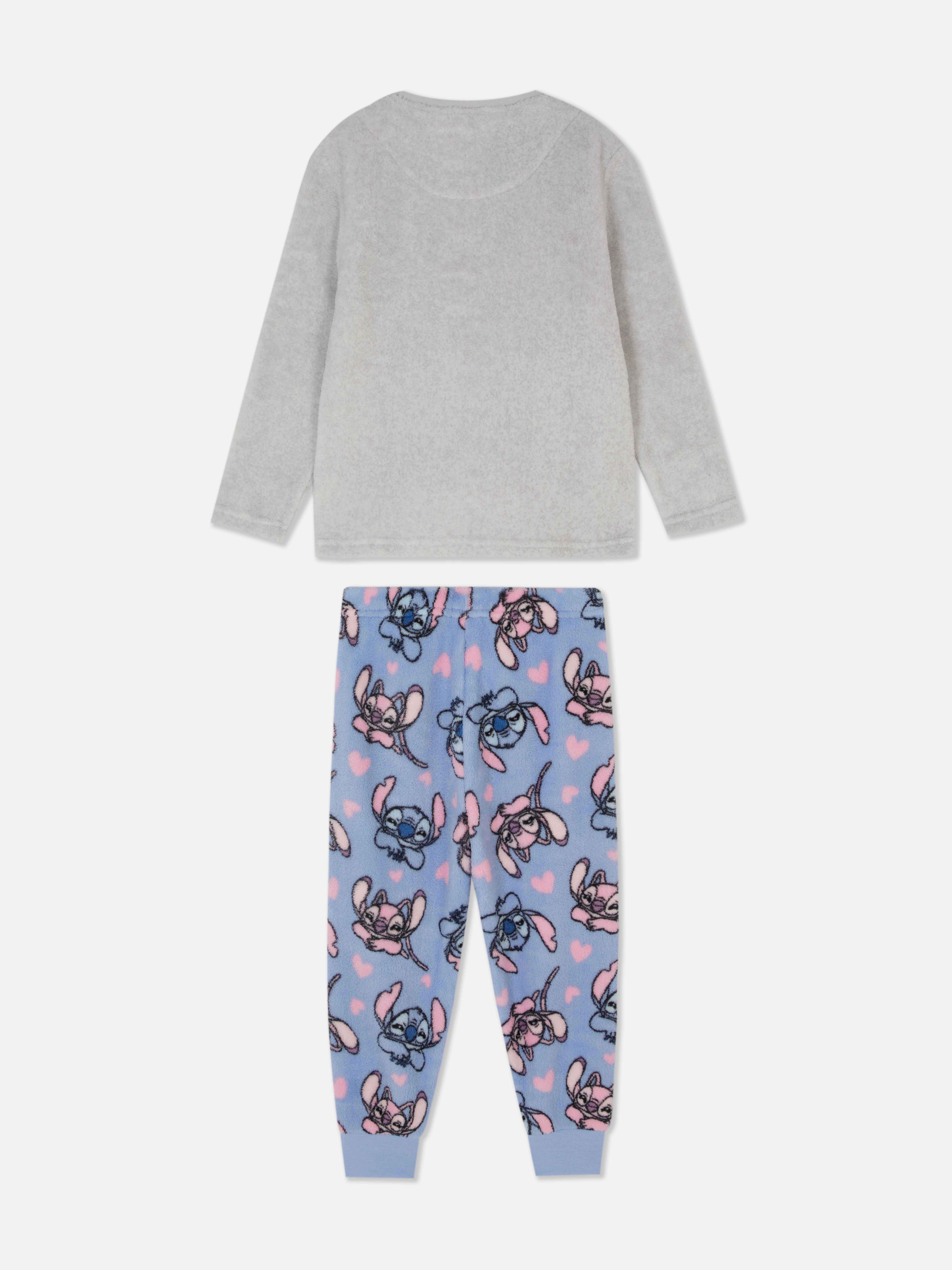 Pijamale pentru fete Disney Stitch & Angel Pijamale Stitch and Angel cu top cu mânecă lungă și pantaloni cu manșete