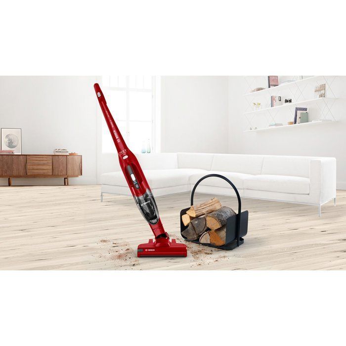 BOSCH BBHF214R - Aspirateur Balai sans fil 2 en 1- Aspirateur de table intégré - Position Parking (tient seul debout)