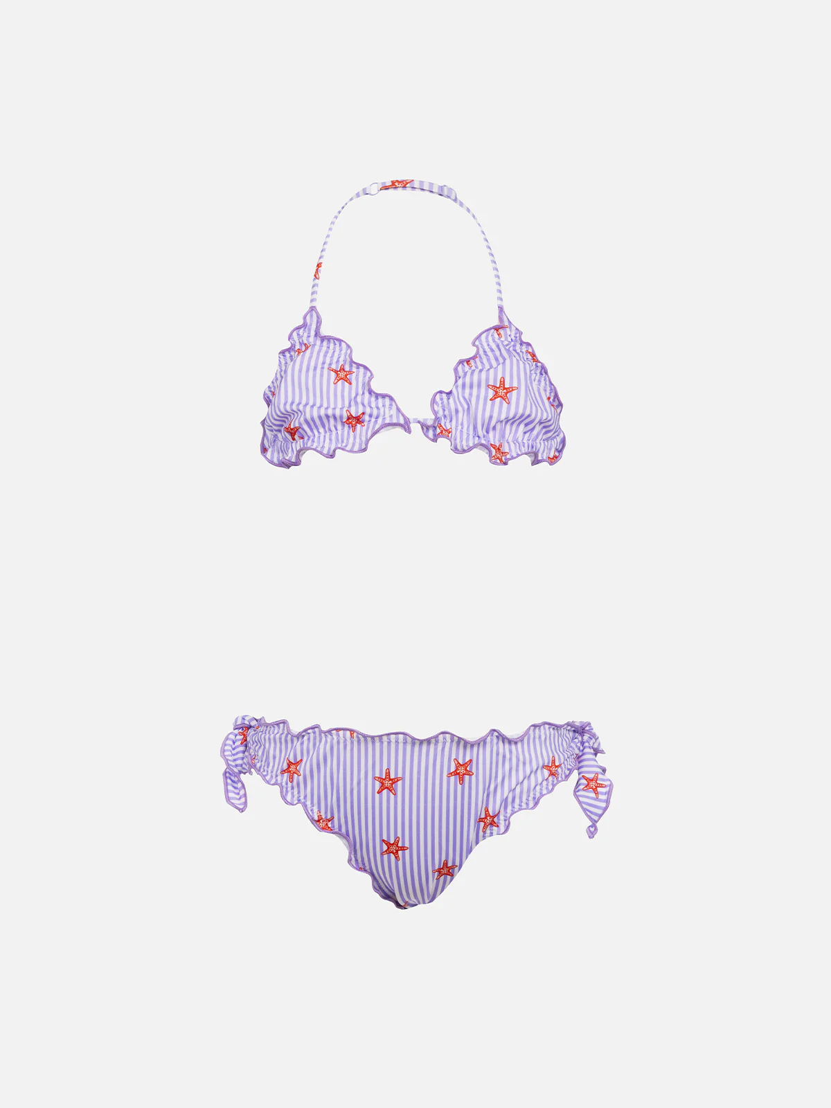 Cris klassieke driehoekige bikini voor meisjes met zeesterprint