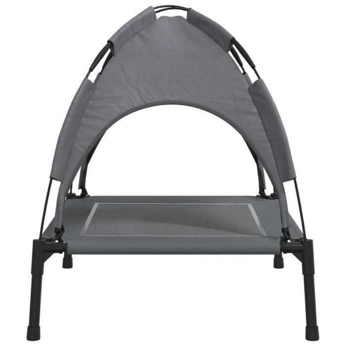 Cama para perros vidaXL con dosel, tela Oxford antracita y acero, sofá para perros, sofás para perros, silla para perros 172596