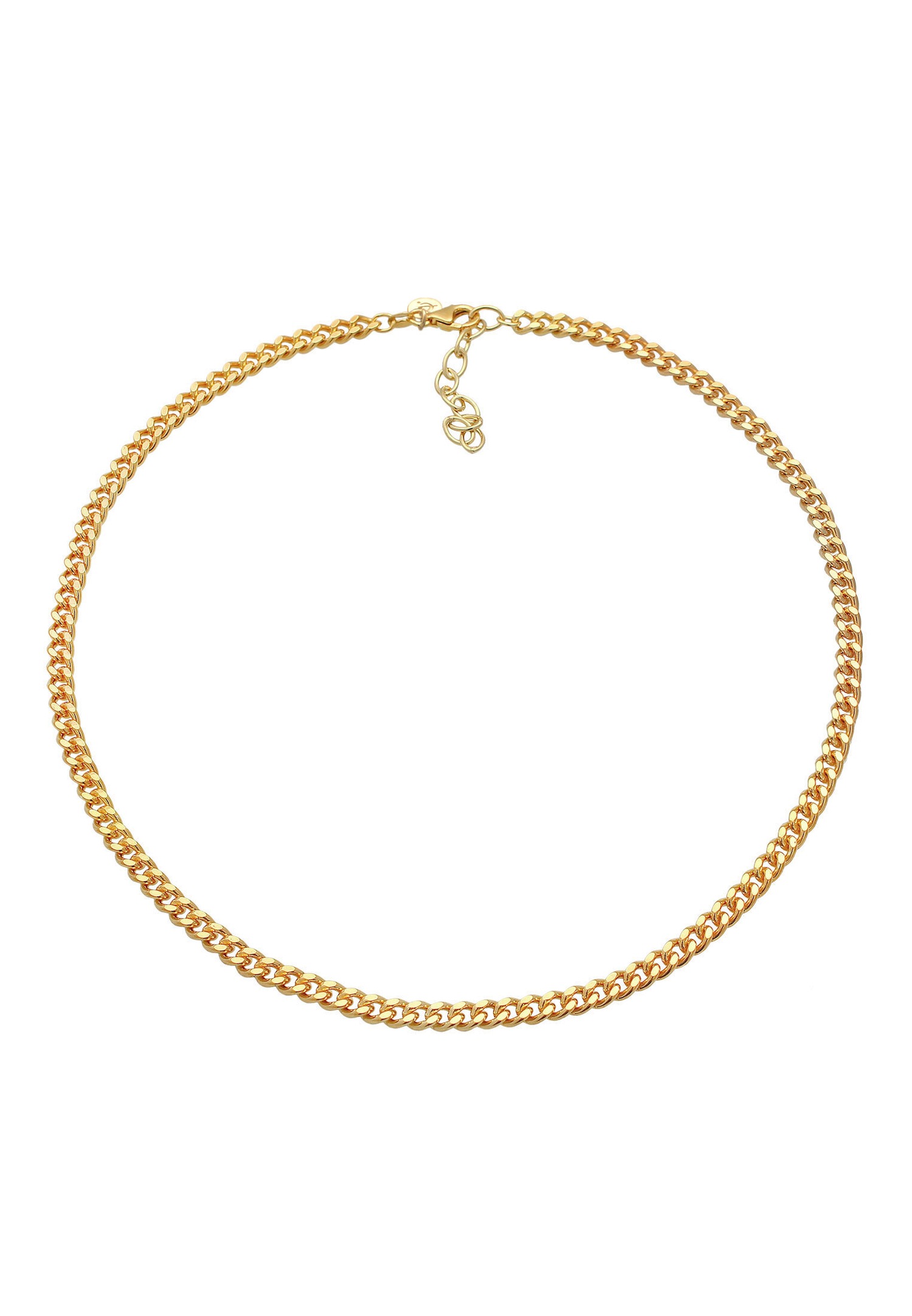 Elli PREMIUM Femme Choker Curb Chain Basic Noble Classic Blogger en argent sterling 925