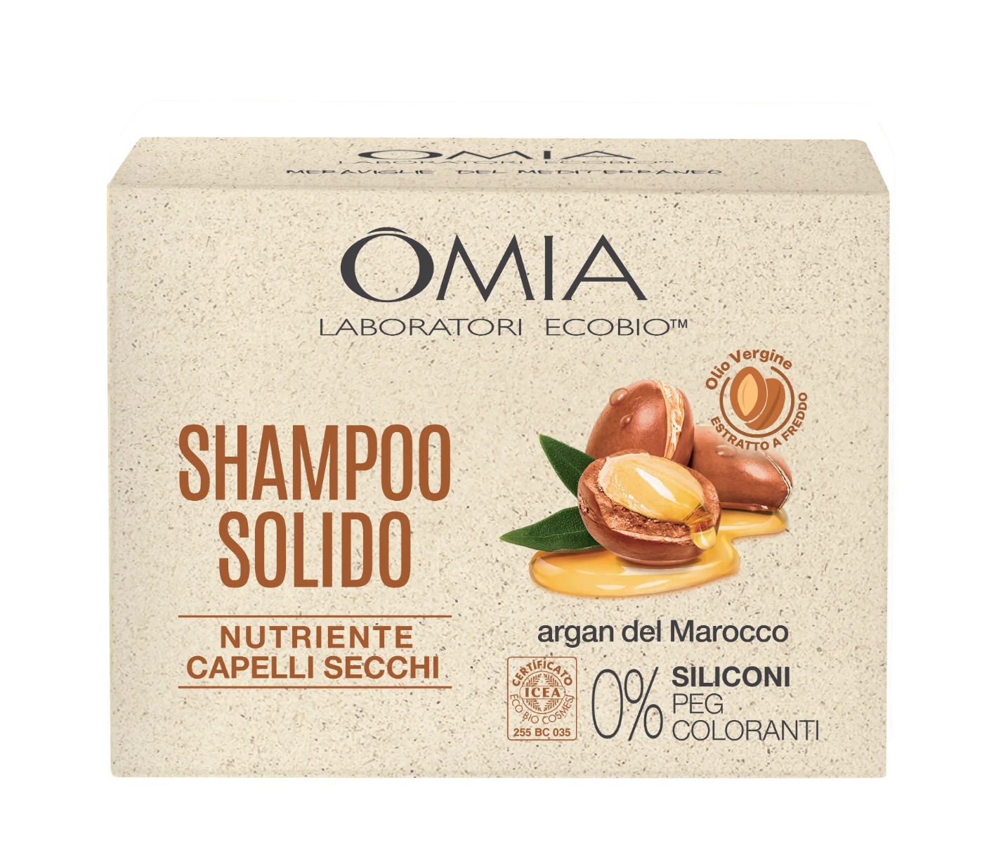 OMIA Omia Haarverzorging Argan Vaste Shampoo 50 ml Voedend en Herstellend