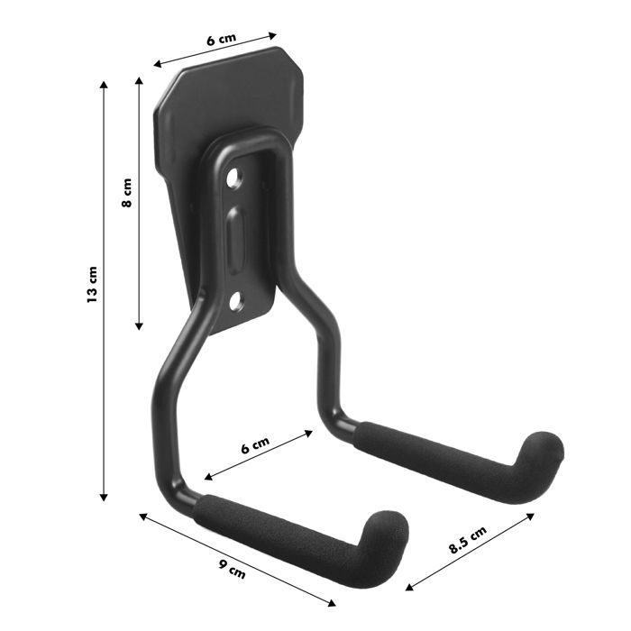 Juego de 2 estantes de pared para garaje Maclean, de acero, con una carga máxima de 35 kg, modelos MC-439 + MC440, para neumáticos, herramientas de jardín, escaleras, etc.