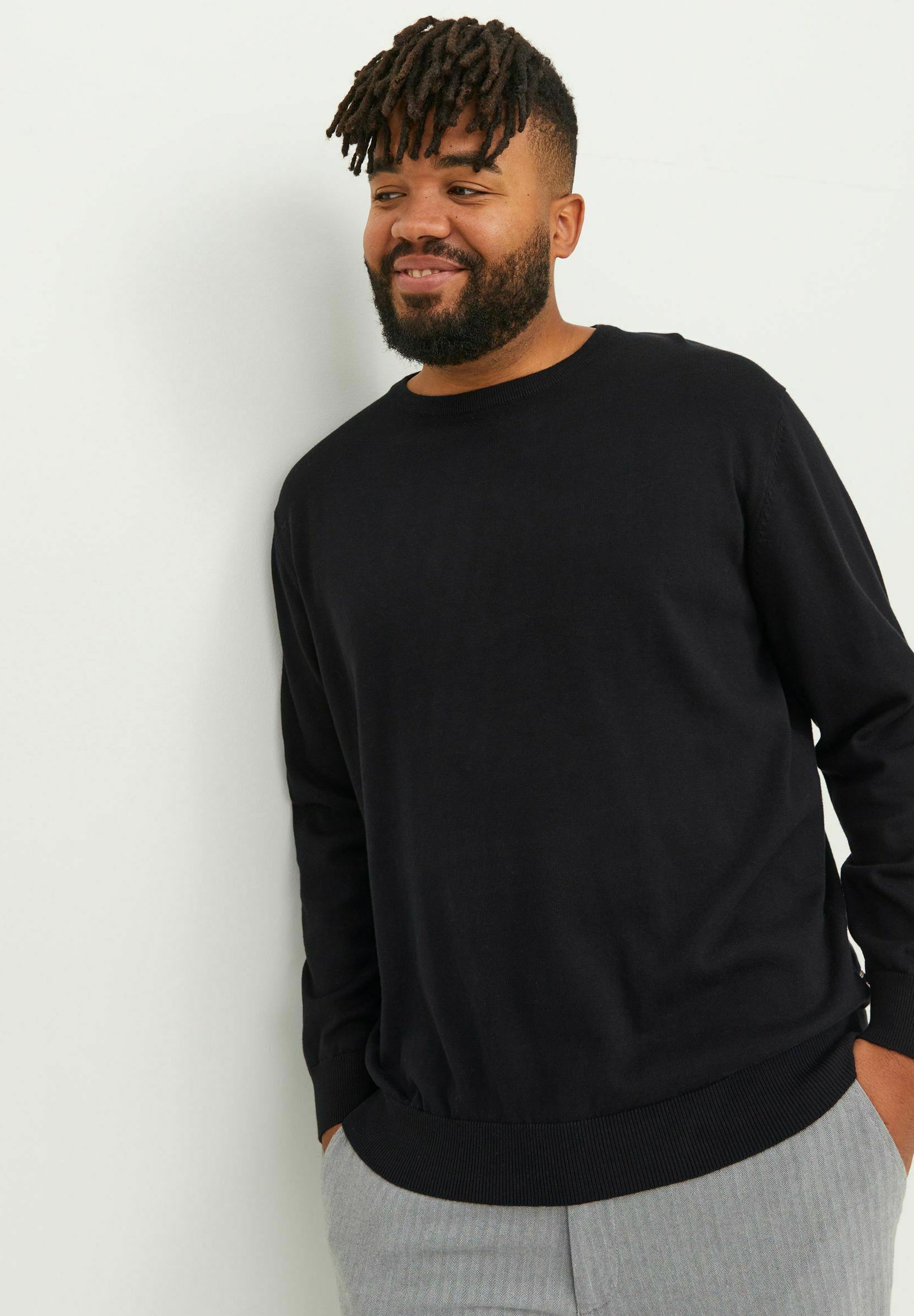 Maglione girocollo Jack & Jones JJEBASIC - nero