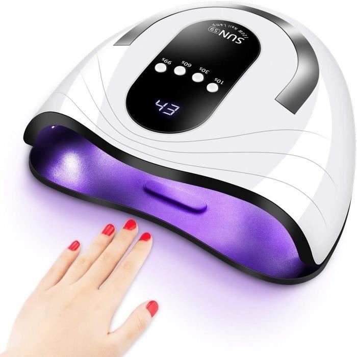 Lampe UV Sèche Ongles - JASENX - 120W - Capteur Automatique - 4 Minuteries - Affichage LCD
