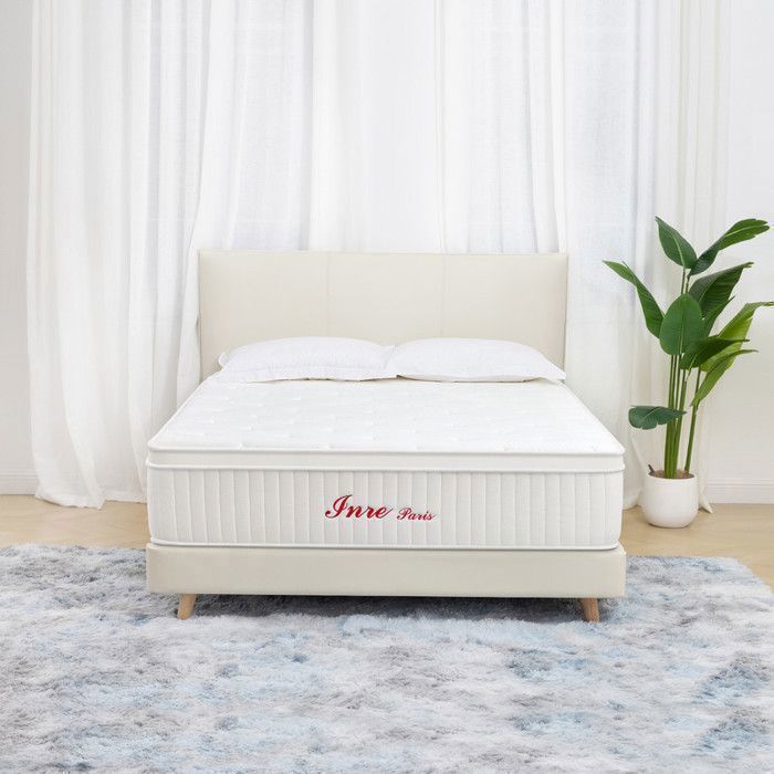 INRE 180x200 cm Mattress - Extra Thick 30 cm, Memory Foam, Reversible Summer/Winter, Hypoallergenic