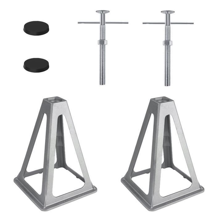 Velas YUENFONG - Juego de 2 - Aluminio - Capacidad de 1000 kg - Altura ajustable de 28 a 43 cm