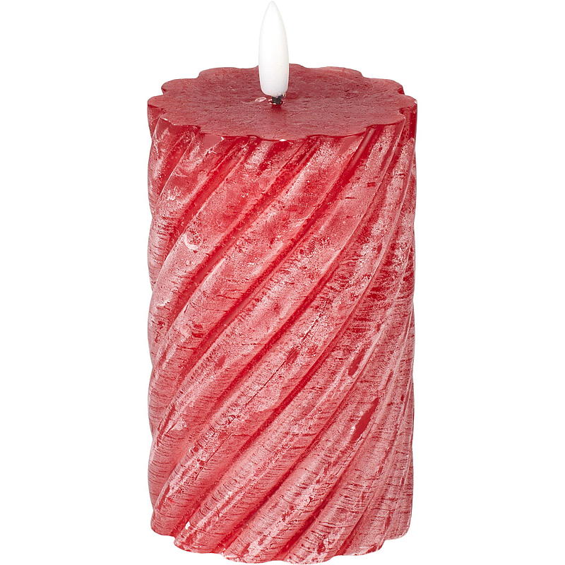 Vie Selected Cube-lampa 12 cm ø 7,6 cm LED-timer spiralröd