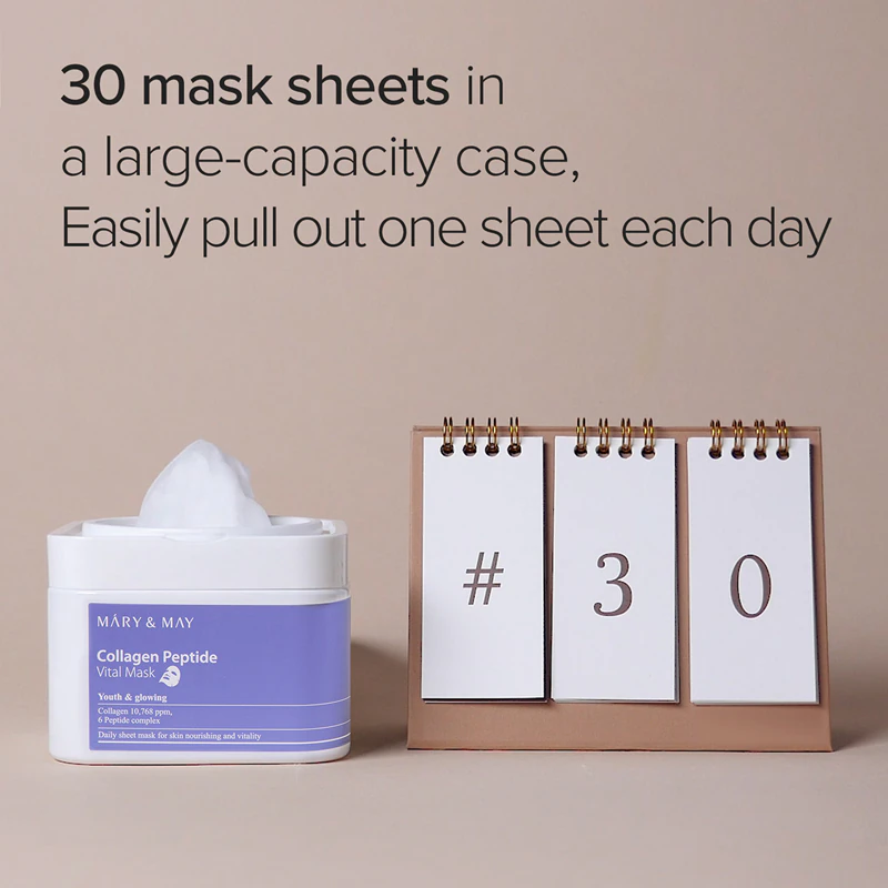 Mary&May Collagen Peptide Vital Mask Set mit Anti-Falten-Stoffmasken