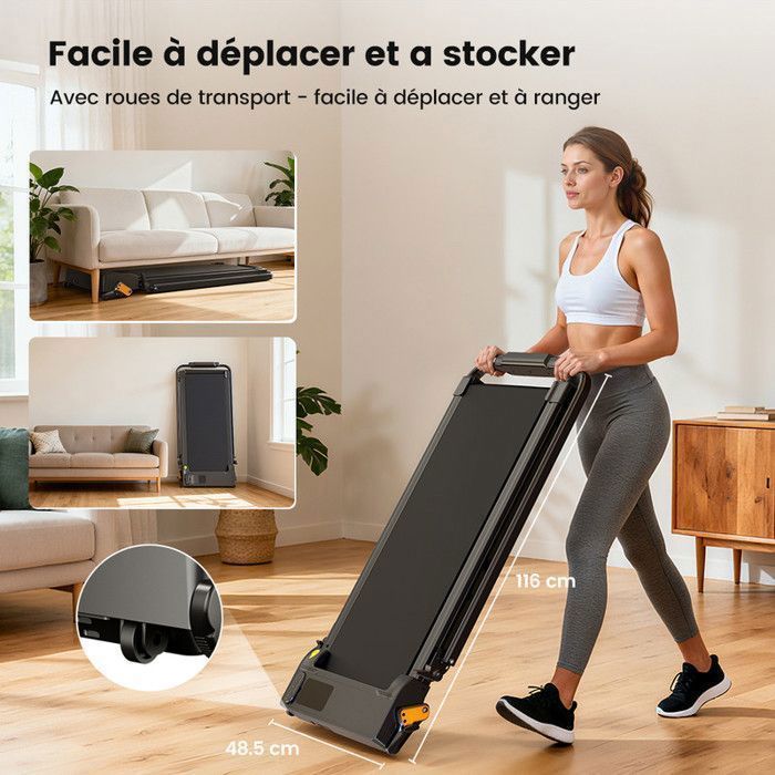 FT52 Opvouwbare Loopband - Loopmat - APP - 12% Hellingshoek - Snelheid 0-12 km/u - 2,5 pk - Met Draadloze Afstandsbediening - Bluetooth - 2-in-1