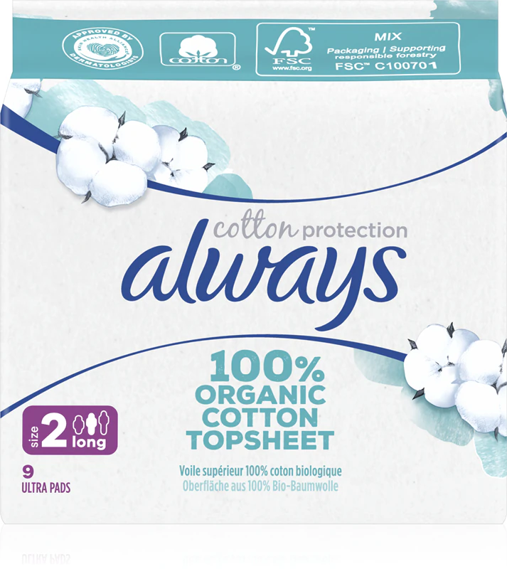 Always Cotton Protection Long unparfümierte Binden