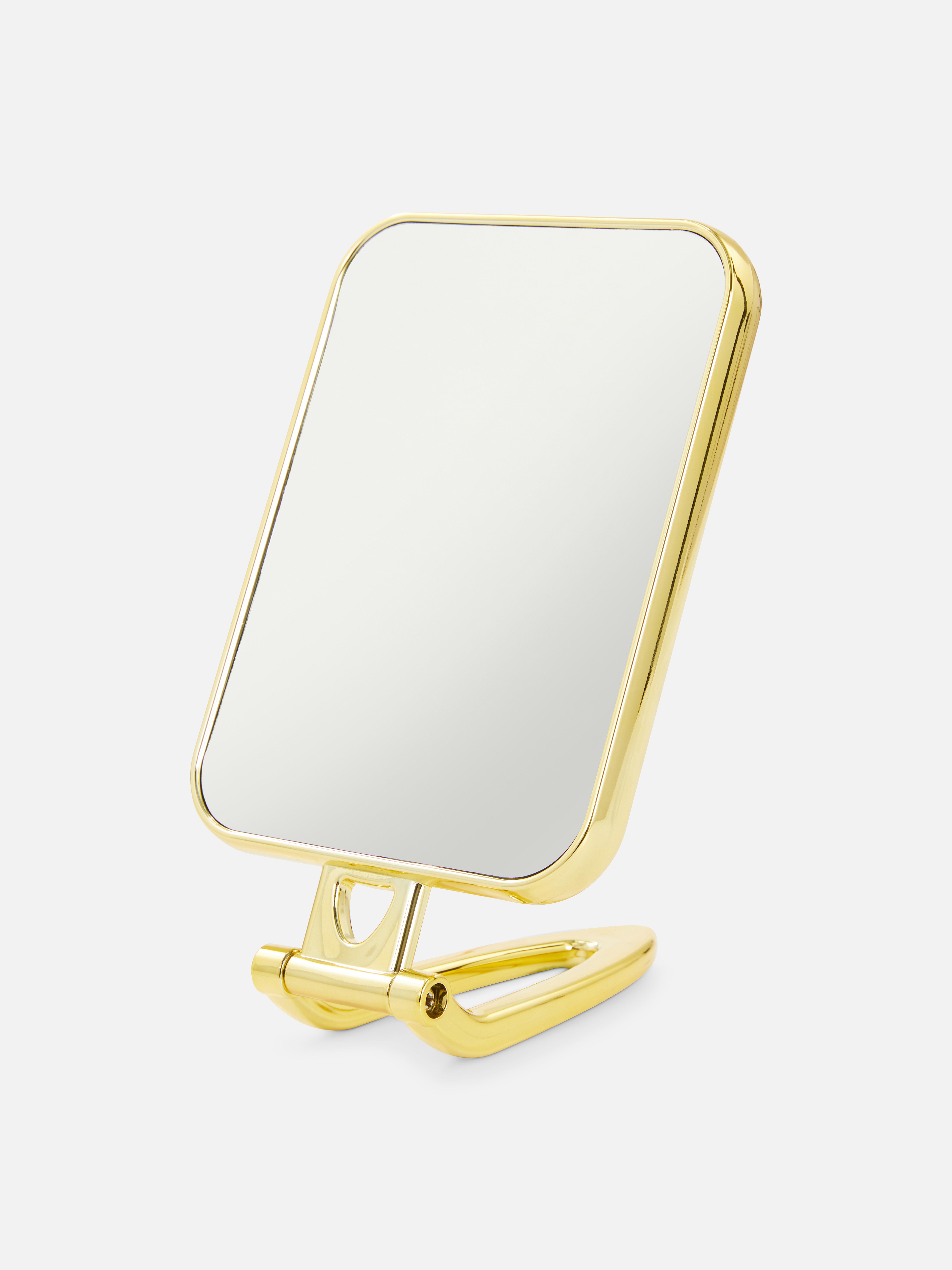 Metallspiegel mit Ständer. Hier ist die neue Ergänzung für Ihren Schminktisch: unser Spiegel mit Ständer.