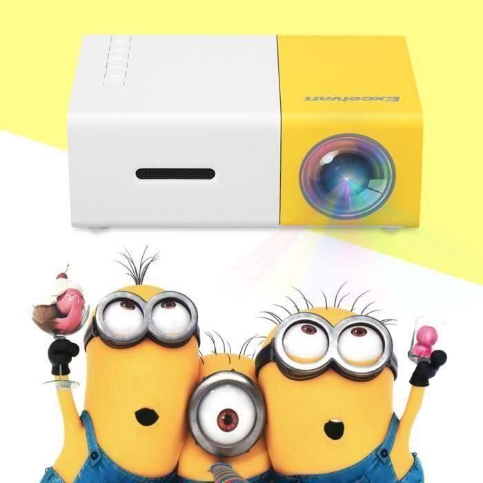 Video Projector - Yg300 - Mini Projector - 50 Lumens - White - Portable Home Cinema
