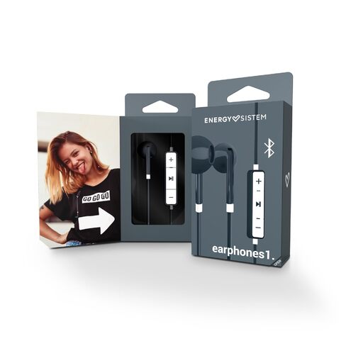 Kabellose Sport-Ohrhörer 1 Bluetooth Graphit