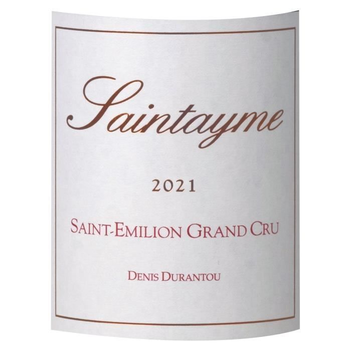 Denis Durantou Saintayme 2021 Saint-Emilion Grand Cru - Vino Tinto Burdeos