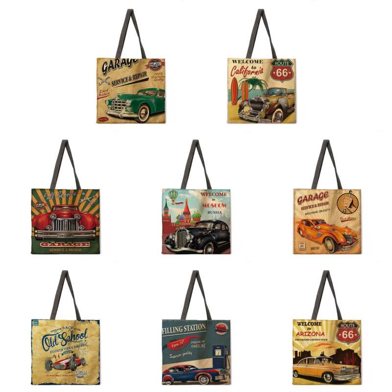 Borsa per la spesa pieghevole, borsa a tracolla da donna in stile retrò classico, borsa a mano da donna per il tempo libero, borsa da spiaggia per esterni, borsa tote da donna