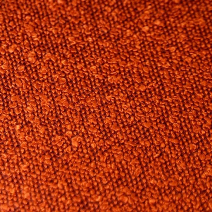Juego de 2 sillas de comedor en tela bouclé color óxido, patas negras - Swann