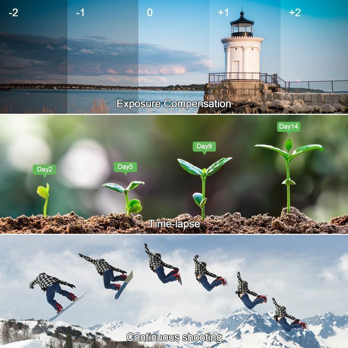 JEEMAK Appareil Photo Numérique Compact 4K 72MP Caméra vidéo Autofocus 2.8