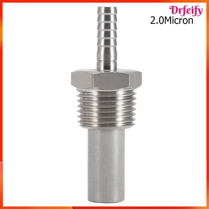 Akozon Oxygen Stone 1/2 MPT Oxygen Stone 1/4'' Barb Inline Carbonation Aeration Homebrew Stone (0.5 art set 0.5 2.0 microns)