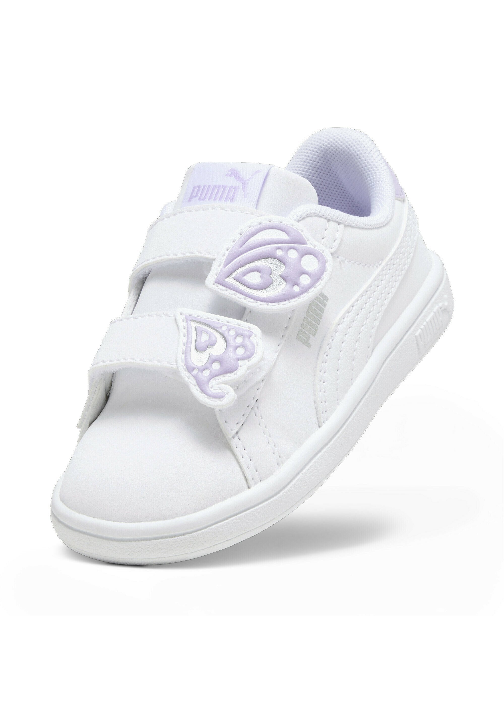 Puma SMASH 3.0 UNISEX - Scarpe da ginnastica - bianco viola acceso argento