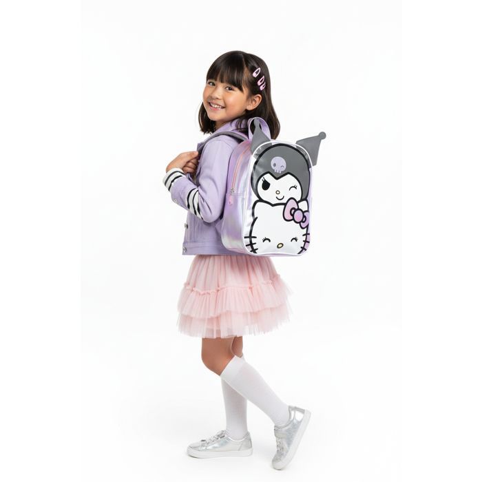 Children's Backpack - SANRIO - Hello Kitty Kuromi - Purple - Lightweight and durable - Comfortable shoulder straps