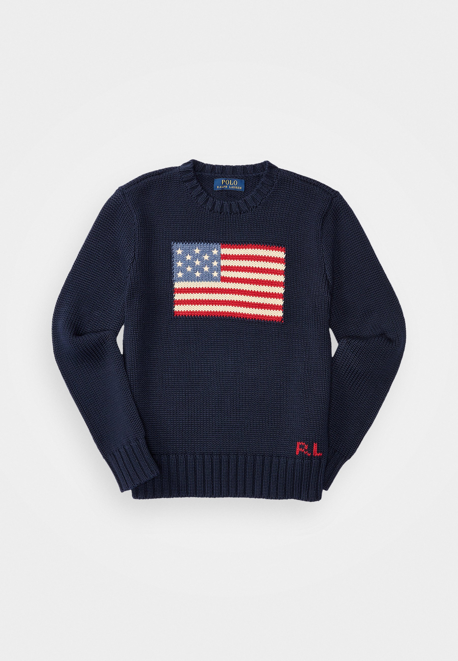 Polo Ralph Lauren IL MAGLIONE ICONICO CON LA BANDIERA - Maglione - blu navy cacciatore
