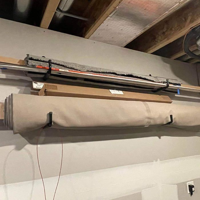 Juego de 6 ganchos de almacenamiento para escalera de garaje de 17 cm, soporte de pared resistente para sillas plegables (19 cm x 17 cm).