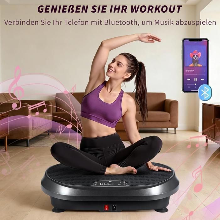 Vibration platform - NETTLIFE - Nettlife - 5 programs - 199 intensity levels - 200 kg load capacity (Bluetooth)